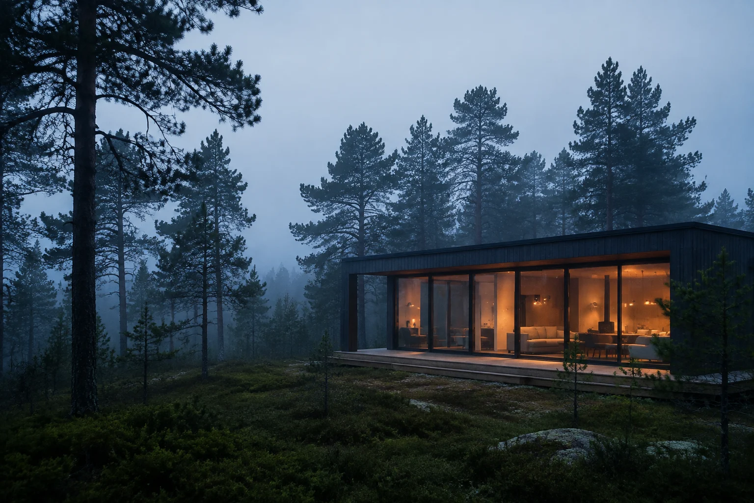 A secluded cabin from the Pine and Porch website concept